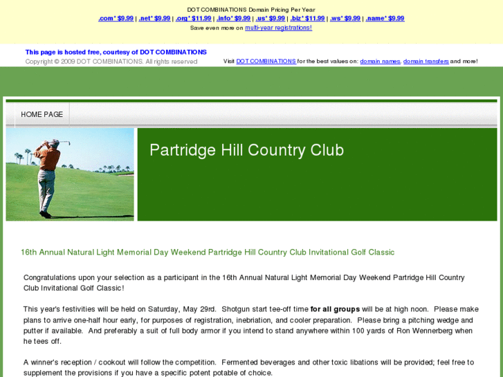 www.partridgehillcountryclub.com