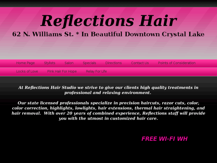 www.reflectionshairstudioanddayspa.com