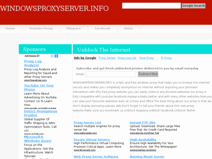 www.windowsproxyserver.info