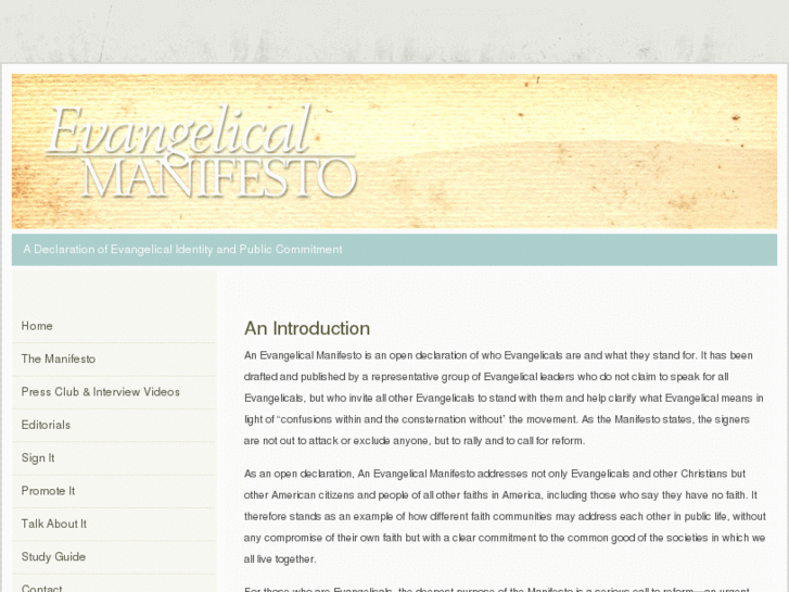 www.anevangelicalmanifesto.com