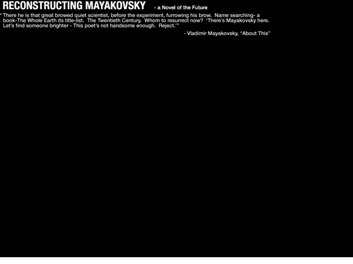 www.reconstructingmayakovsky.com