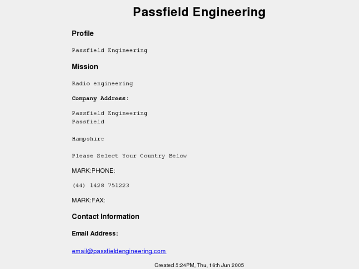 www.passfieldengineering.com