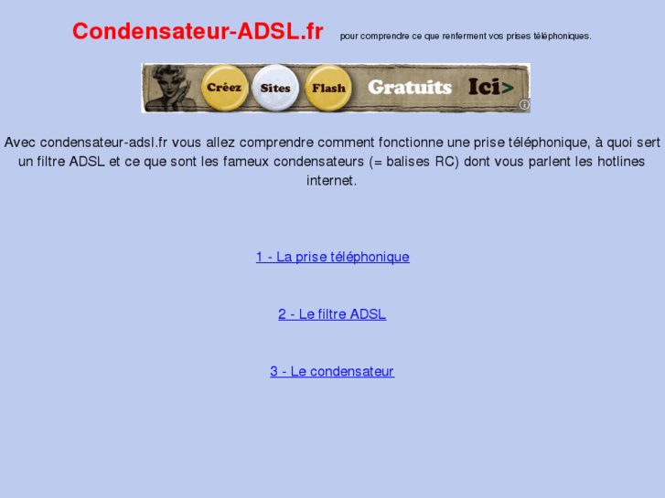 www.condensateur-adsl.fr