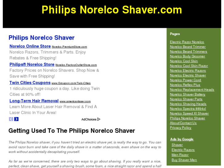 www.philipsnorelcoshaver.com