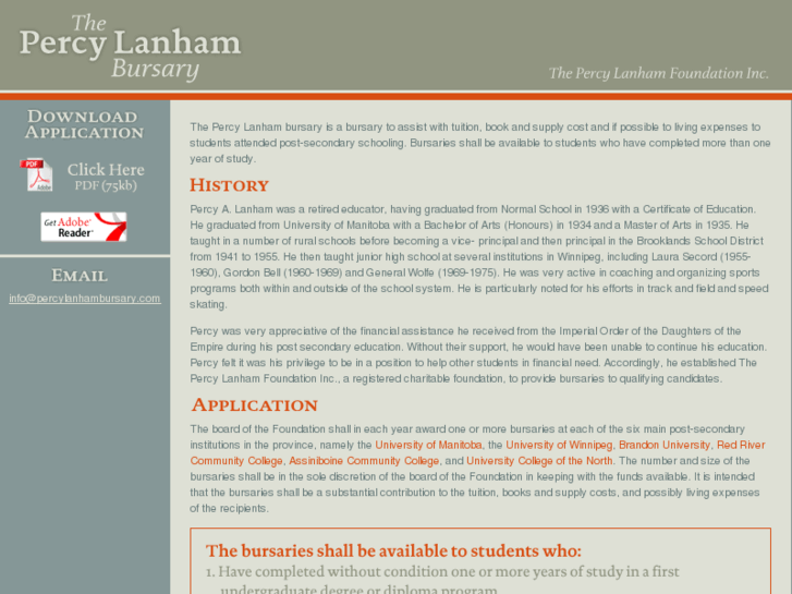 www.percylanhambursary.com