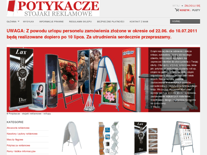 www.potykacze-stojakireklamowe.pl