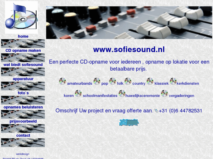 www.sofiesound.nl