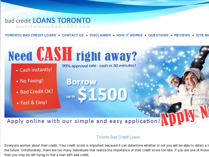 www.loanstorontobadcredit.com