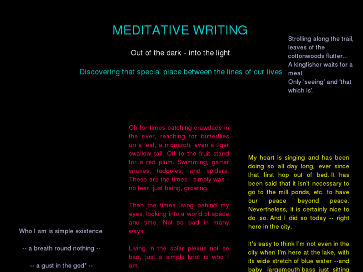 www.meditativewriting.com