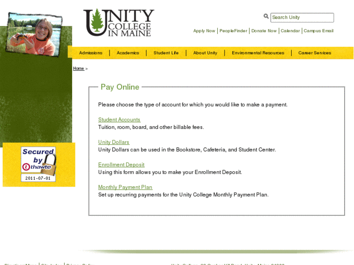 www.unitycollegepayments.com