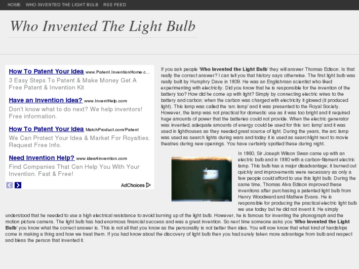 www.whoinventedthelightbulb.info