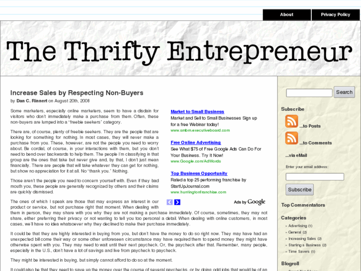 www.thethriftyentrepreneur.com