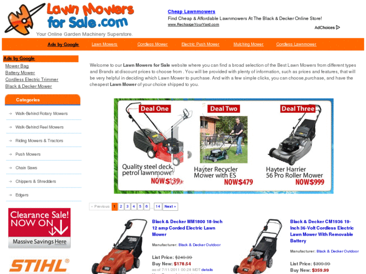 www.lawnmowers-forsale.com