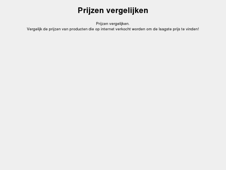 www.prijzenvergelijken.net