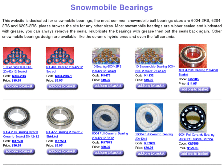 www.snowmobilebearings.com