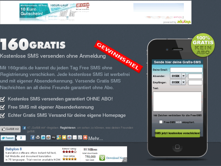 www.160gratis.de