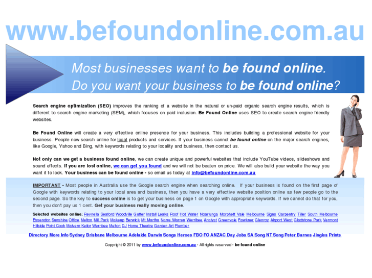 www.befoundonline.com.au