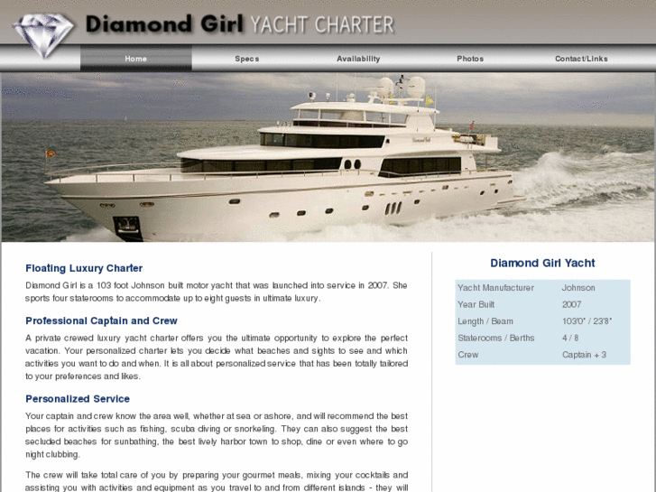 www.diamondgirlyachtcharter.com