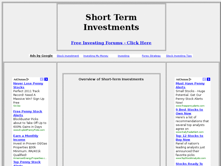 www.short-term-investments.net