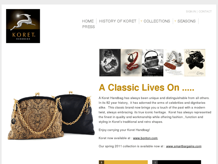 www.korethandbags.com