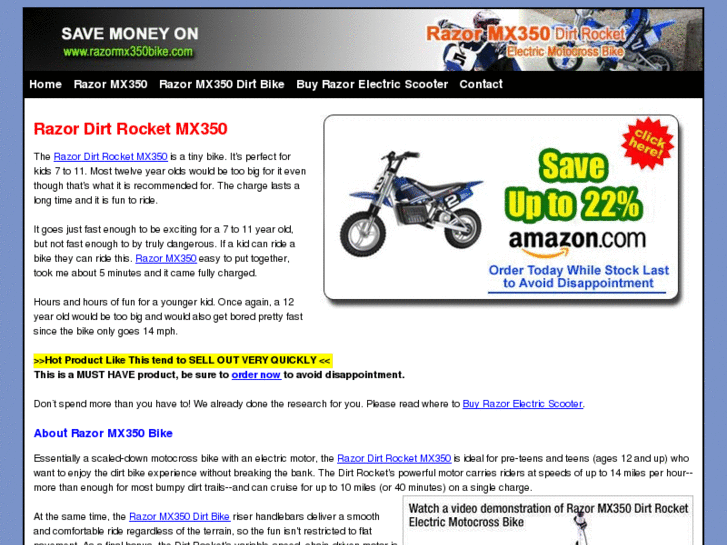 www.razormx350bike.com