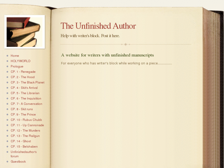 www.theunfinishedauthor.com