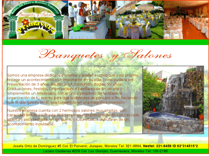 www.banquetesysalonesprimavera.com