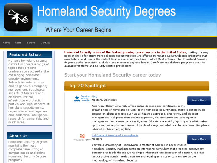 www.homelandsecuritydegrees.net