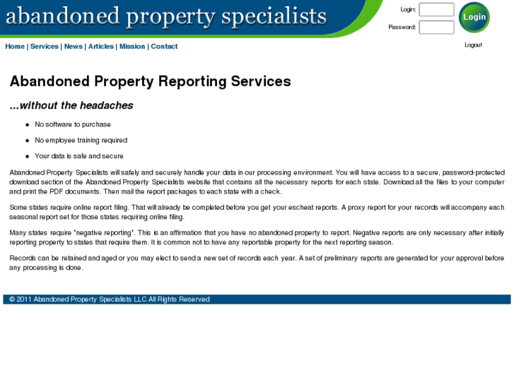 www.abandonedpropertyspecialists.com