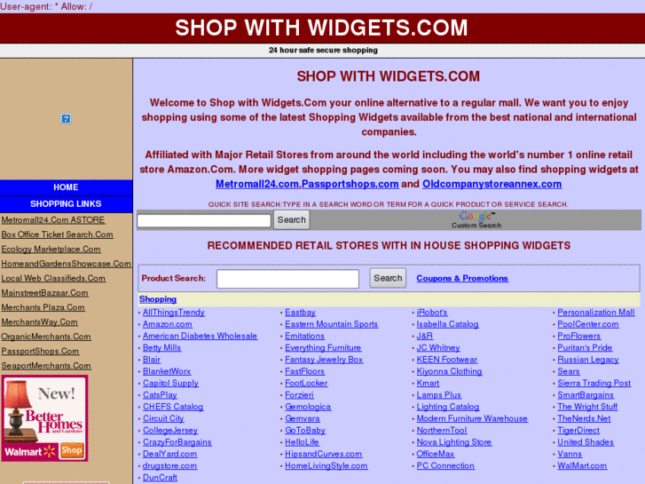 www.shopwithwidgets.com