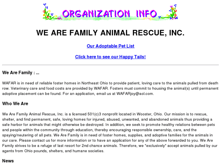 www.wearefamilyanimalrescue.org