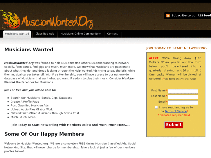 www.musicianwanted.org