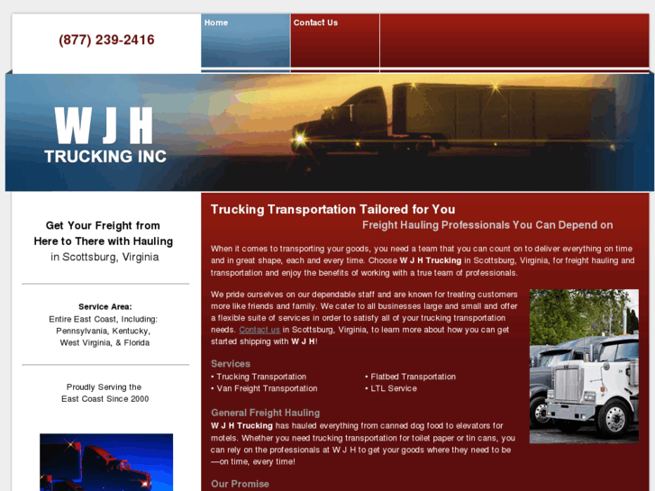 www.wjhtrucking.com