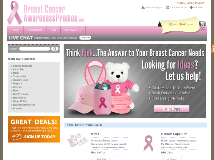 www.breastcancerawarenesspromos.com