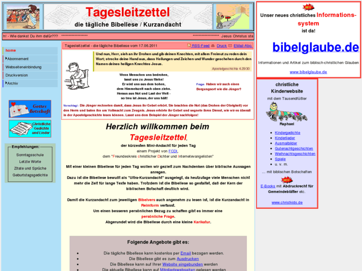 www.tagesleitzettel.de