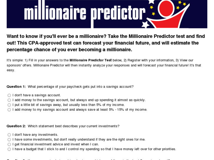 www.millionairepredictor.com