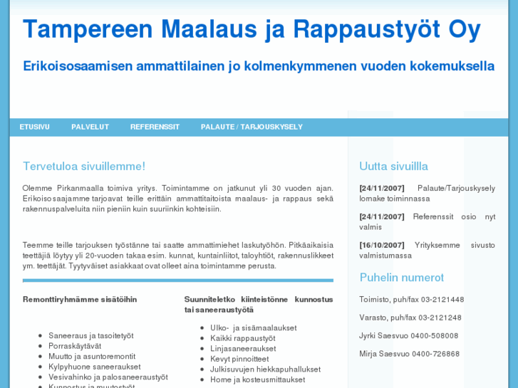 www.tampereenmaalausjarappaustyot.com