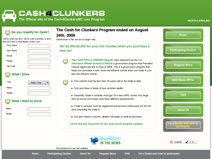 www.cash4clunkersnc.com