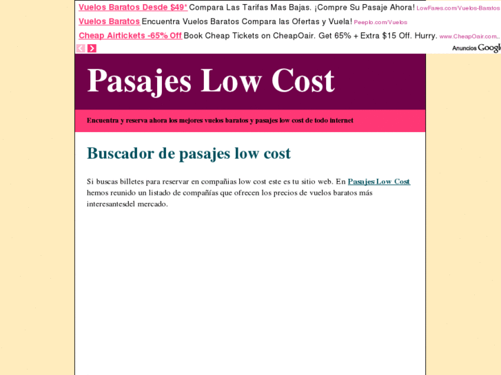 www.pasajeslowcost.com