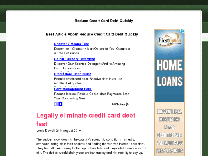 www.reducecreditcarddebtquickly.info