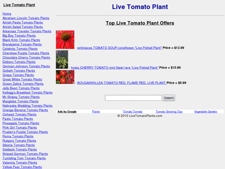 www.livetomatoplants.com