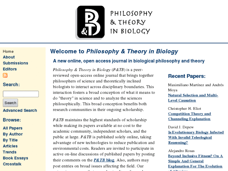 www.philosophyandtheoryinbiology.com