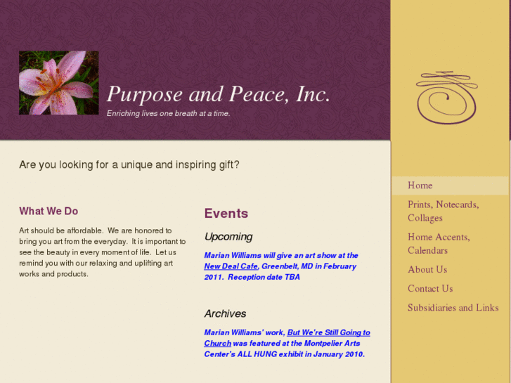 www.purposeandpeaceinc.com