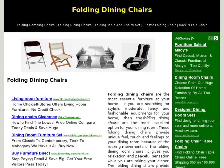 www.foldingdiningchairs.net