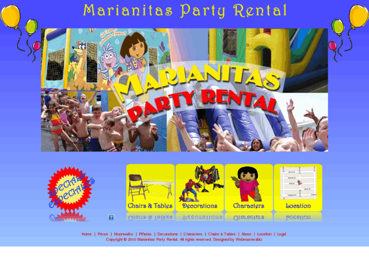 www.marianitaspartyrentals.com