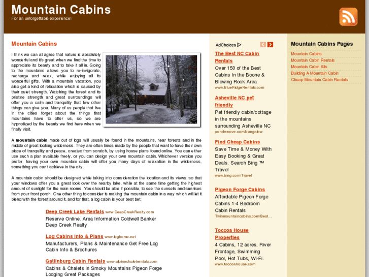 www.mountaincabins.org