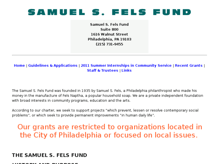 www.samfels.org