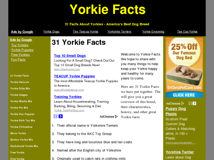 www.yorkiefacts.com