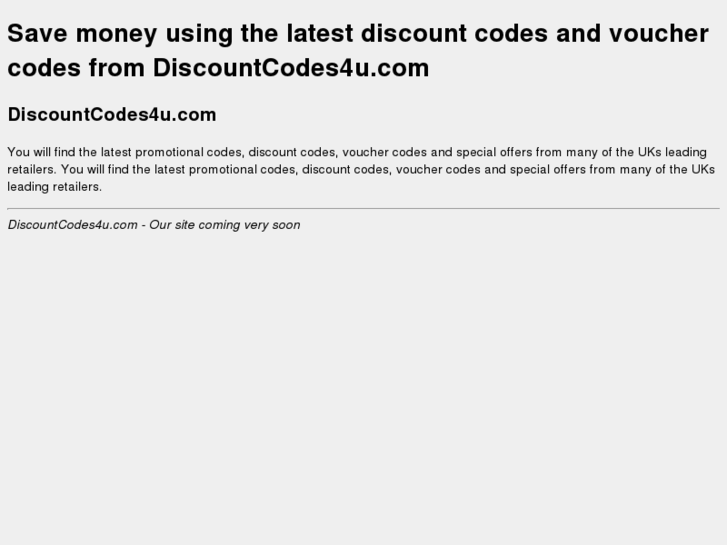 www.discountcodes4u.com