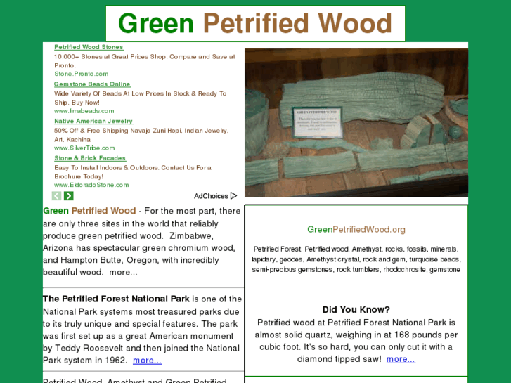 www.greenpetrifiedwood.com